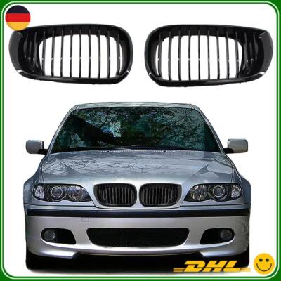 Kühlergrill Grill Nieren Für BMW 3ER E46 Limo Touring 01-05 Einzelsteg Glänzend