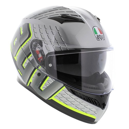 AGV K3 Fortify Grey Yellow Motorcycle Helmet Pinlock ECE2206 Fast Free Shipping - Picture 6 of 9