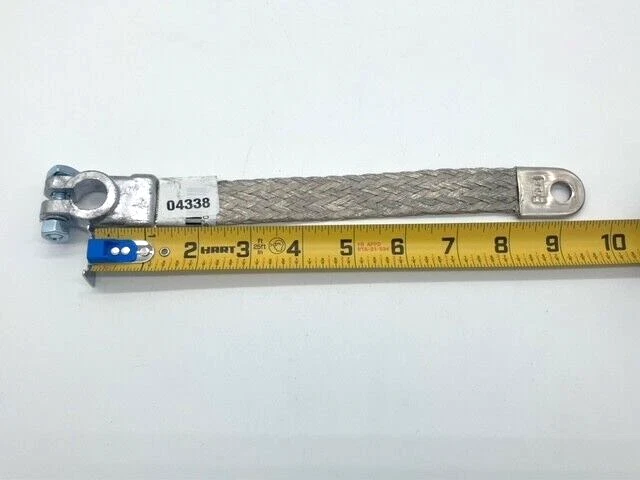 Cable de batería calibre 2 terminal poste superior correa de tierra trenzada de 9" Foto 2 de 4