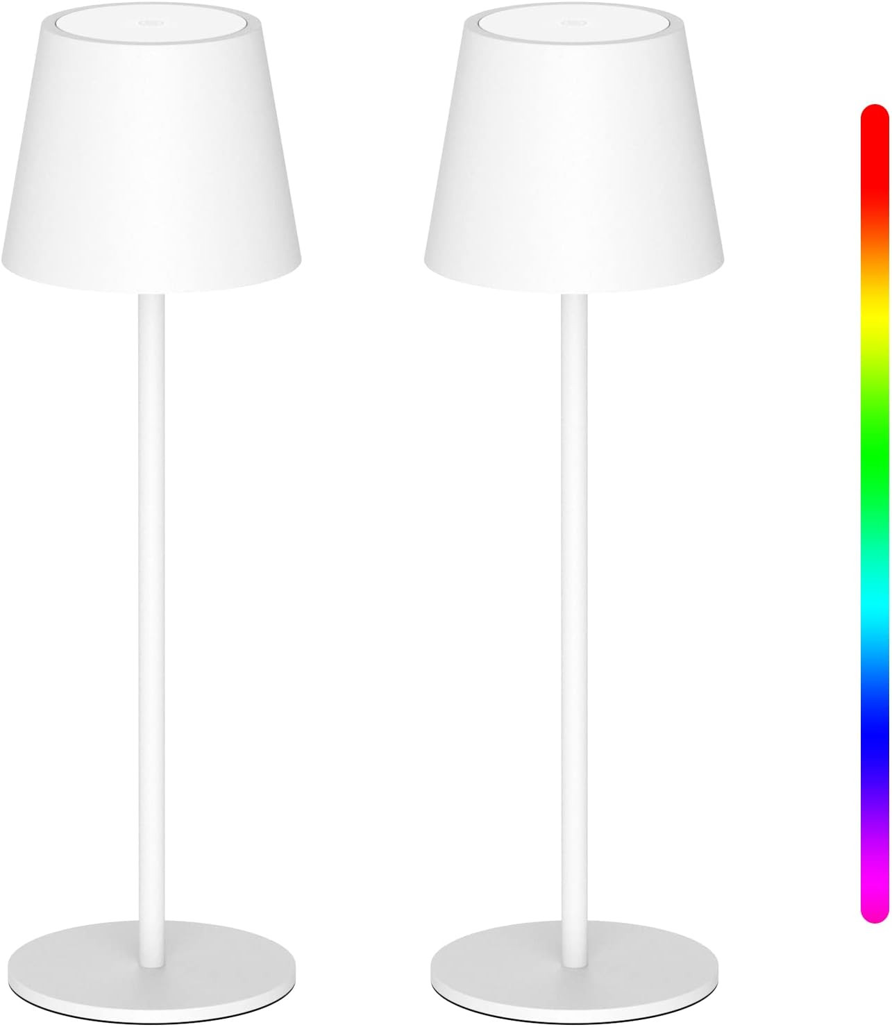 2x Lampada LED da Tavolo Senza Fili Dimmerabile USB | Batteria Lunga Durata