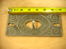 Original Nickel Plated Paper Currency Weight For National Cash Register Machines