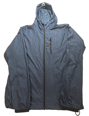 DC Shoes Ultra-Light Windbreaker Men's Size Small Blue Hooded Full Zip Skater