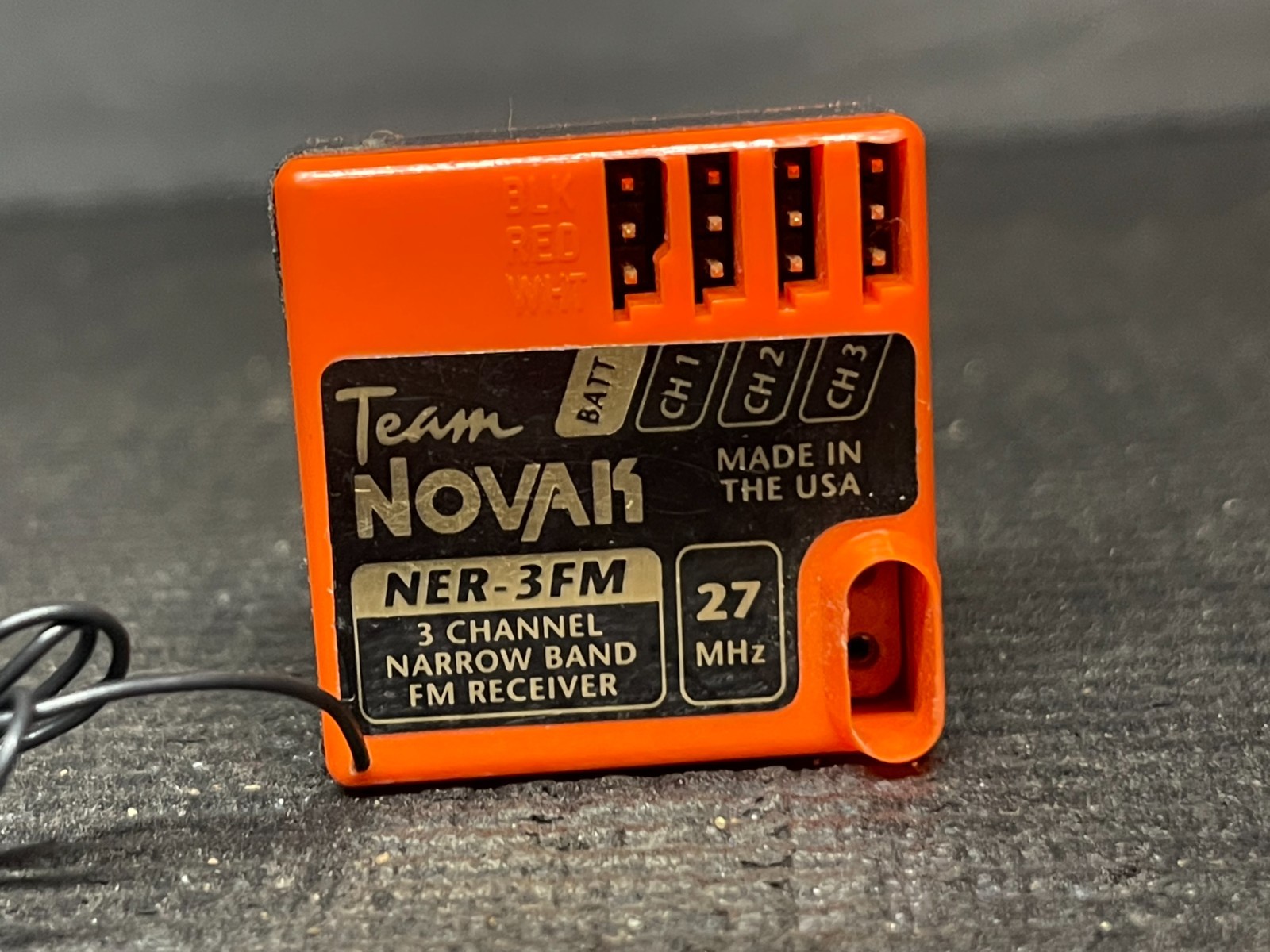 Vintage Team Novak NER 3 FM 27mhz RC Car 3ch Receiver RC10 JRx2