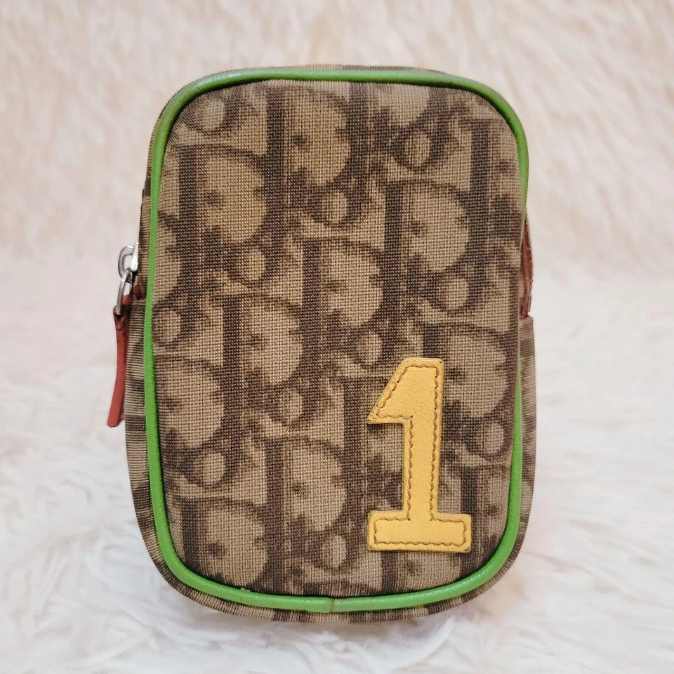 Christian Dior Trotter Rasta Color Canvas Pouch 00LU0044 12.5×9×4cm   - Image 2 of 4