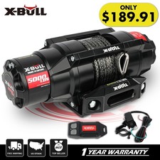 X-bull Electric Winch 5000lbs 12v Dc Synthetic Rope Truck Towing Trailer Atv Utv