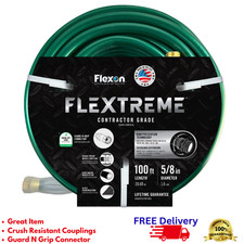 Contractor Grade Water Hose 5/8" x 100' 6 Layer Heavy Duty Kink Free Garden Pipe