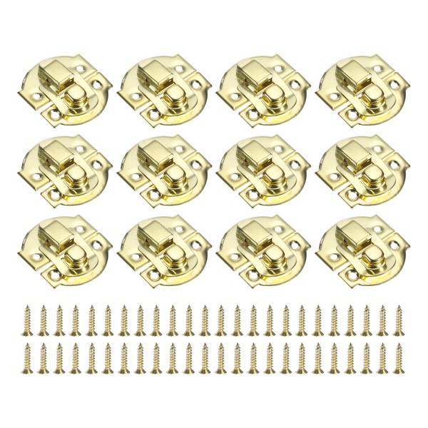 12Stk Hasp Clasp Riegel Schloss, 29X27Mm Dekorativer Retro-Box-Knebelverschluss-image
