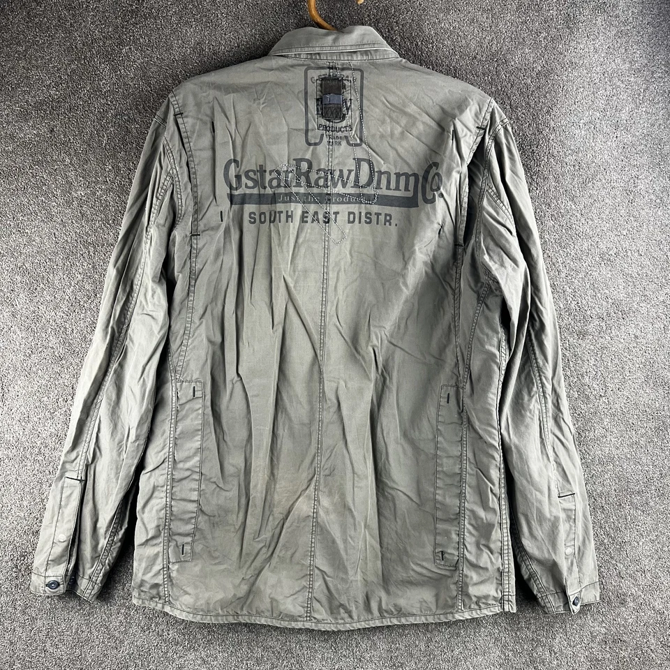 G-STAR RAW Halo Corsair shirt olive drab button long sleeve Mens Size XXL cotton - image 4 of 4