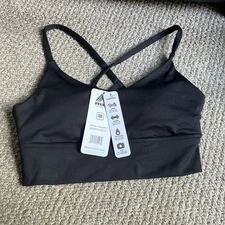 NWT RBX Activewear  Sports Bra - Black  with Cross Back - Medium CR4183