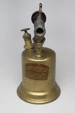 Vintage Otto Bernz Company Brass Gas Blow Torch EUC Free Shipping