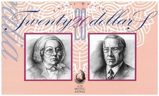 1994 NPA $20 First Polymer Production Run Banknote Carded