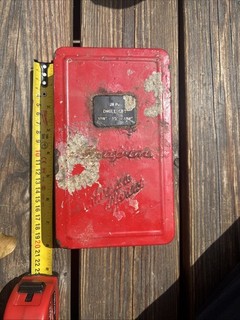 Vintage Snap On Drill Bit Box with Imperial Drill Bits Markings Metal Drill Box