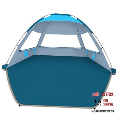 Beach Tent Sun Shelter for 3/4/6/UPF 50+ UV Protection Beach 8 Person Blue