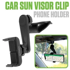 Cellet Car Sun Visor Clip Phone Holder 360° Rotating Mount for device up to 4.7"