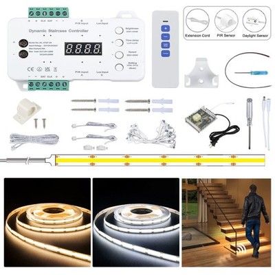 LED-Treppenstufenbeleuchtung Bewegungsmelder16 Stufen LED Treppenlicht Streifen
