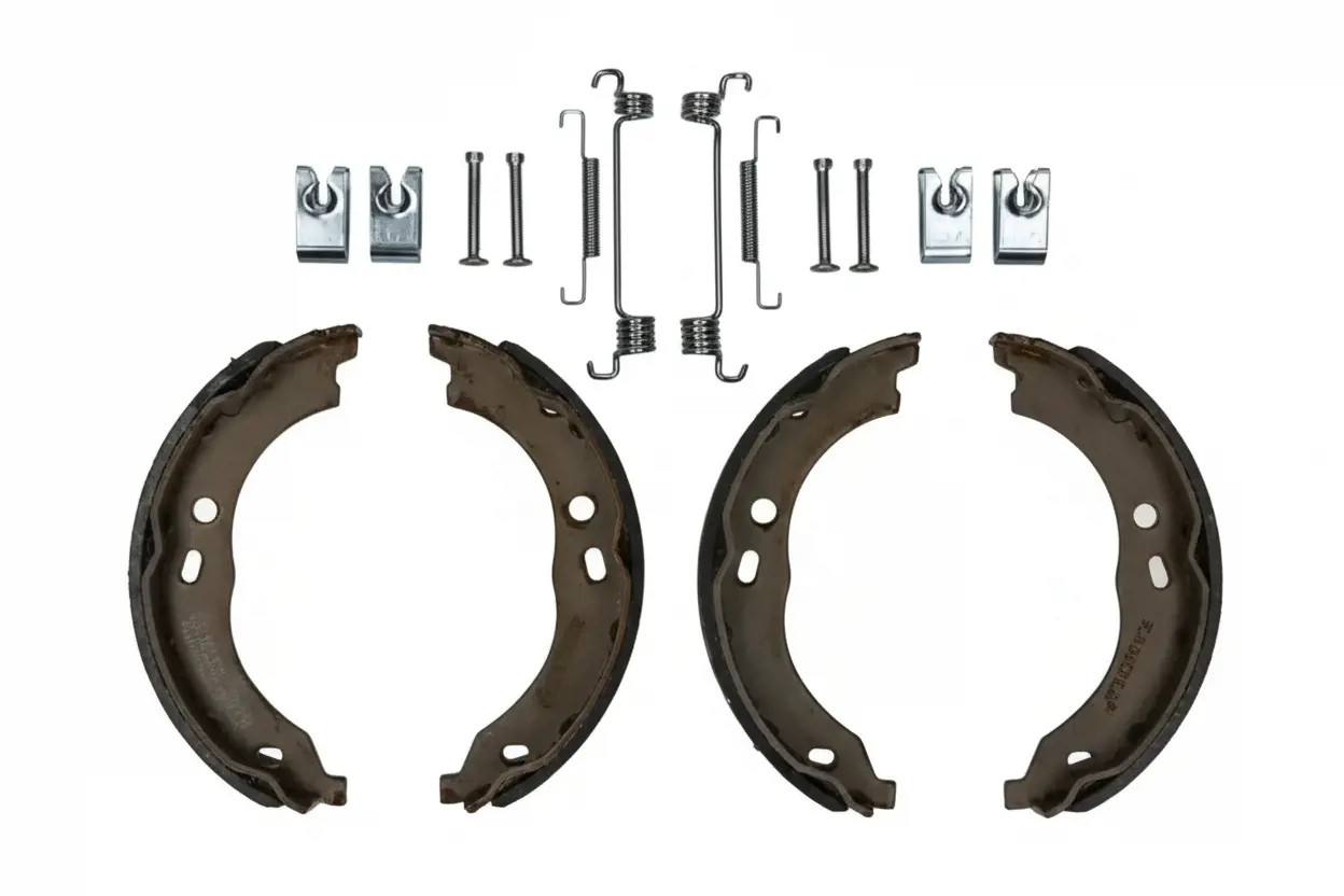 Brake Shoe Set, parking brake Rear Axle JQ212040 KAMOKA for FIAT PEUGEOT CITROËN