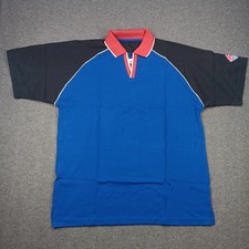 Domino's Pizza Shirt Mens Large Blue Black Polo Logo Uniform Domino's Gear