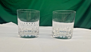 SAINT LOUIS : deux verres à whisky cristal taillé modèle DEAUVILLE 324