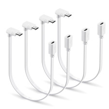4-Pack Extension Cable for WYZE Cam Pan V3 Camera, 90 Degree Micro USB Extender