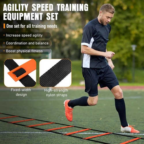 Agility Leiter, Agility Speed Trainingsgerät Set, 20ft Speed Leiter, 12 S... - Bild 4 von 9
