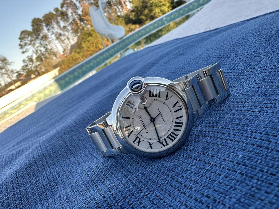 Cartier Ballon Bleu Automatic Stainless Steel Original Men's Watch 42mm - Image 2 of 4