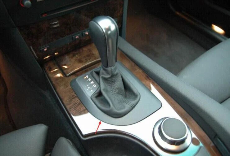 For BMW 5 Series 2004-10 ABS Carbon Fiber Console Gear Shift Strip Cover Central - Изображение 4 из 4