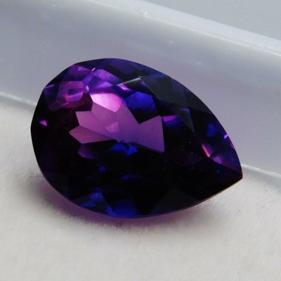 NATURAL Deep Purple TANZANITE Loose Gemstone 7.13 Ct CERTIFIED Pear Cut