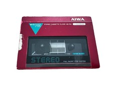 Vintage RED AIWA HS-P05 portable cassette player Walkman  UNTESTED- For Parts