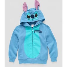 Disney Collection Embroidered Lilo  Stitch Little Kids Fleece Zipper Hoodie 4