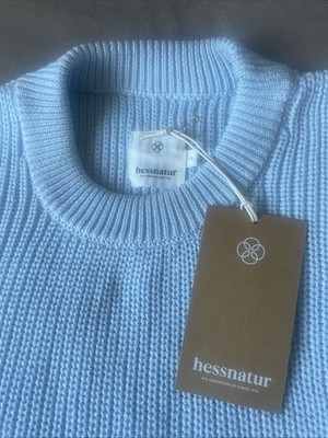 Strickkleid MIDI Hellblau Gr.L Hessnatur  NP 149 