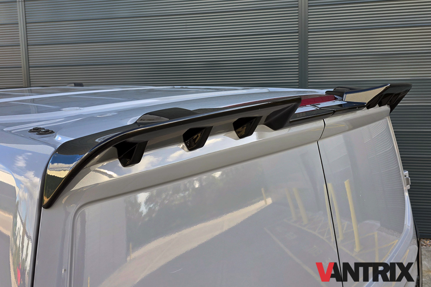 To Fit Ford Transit Custom 2024+ VanTrix Viper Rear Spoiler-Barn Door-Gloss Blck