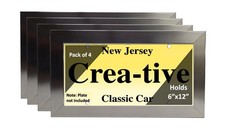 Creative Picture Frames 6x12-inch Stainless Steel Finish License Plate Wall F...