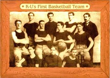 Repro KS, Lawrence K-U'S FIRST BASKETBALL TEAM University Of Kansas 4X6 Postcard