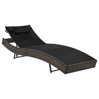 Sonnenliege Mit Kissen Poly Rattan Braun