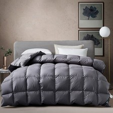 KRT Luxurious Goose Feathers Down Comforter - Dark Grey Thickened Heavyweight