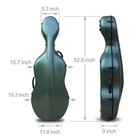 Cello Case 4/4 with Wheels Backpack Straps Beautiful Green Minor imperfection — photo 6