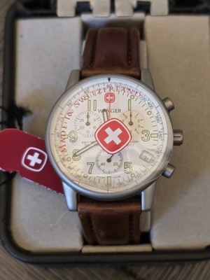 NEW Wenger Swiss Military Inspired Chronograph Quartz Watch prot. film in tact