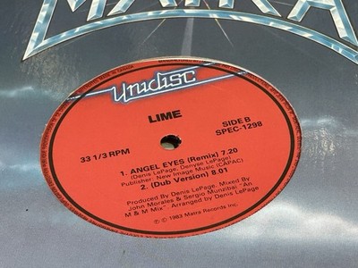 LIME 12'' ANGEL EYES VOCAL & DUB b/w MICHAEL ZAGER BAND LET'S ALL CHANT