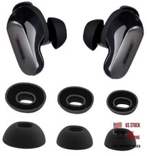 Eartips Compatible with Bose QuietComfort Ultra Earbuds, 3 Pairs S S/M/L Black