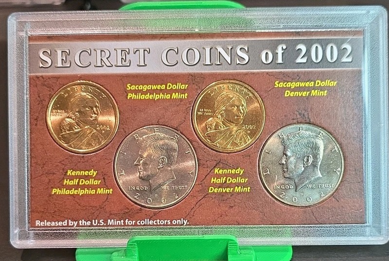 2002 Kennedy Half Dollar & Sacagawea Dollar P&D Set Philadelphia Denver