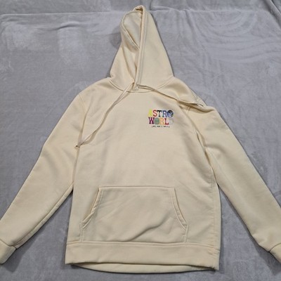 Travis Scott Hoodie Astroworld Men's XL Cactus Jack Sweatshirt Cream