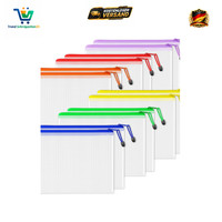 Sunee Dokumententasche A4 12 StüCk 6 Farben Wasserdicht PVC Reiß