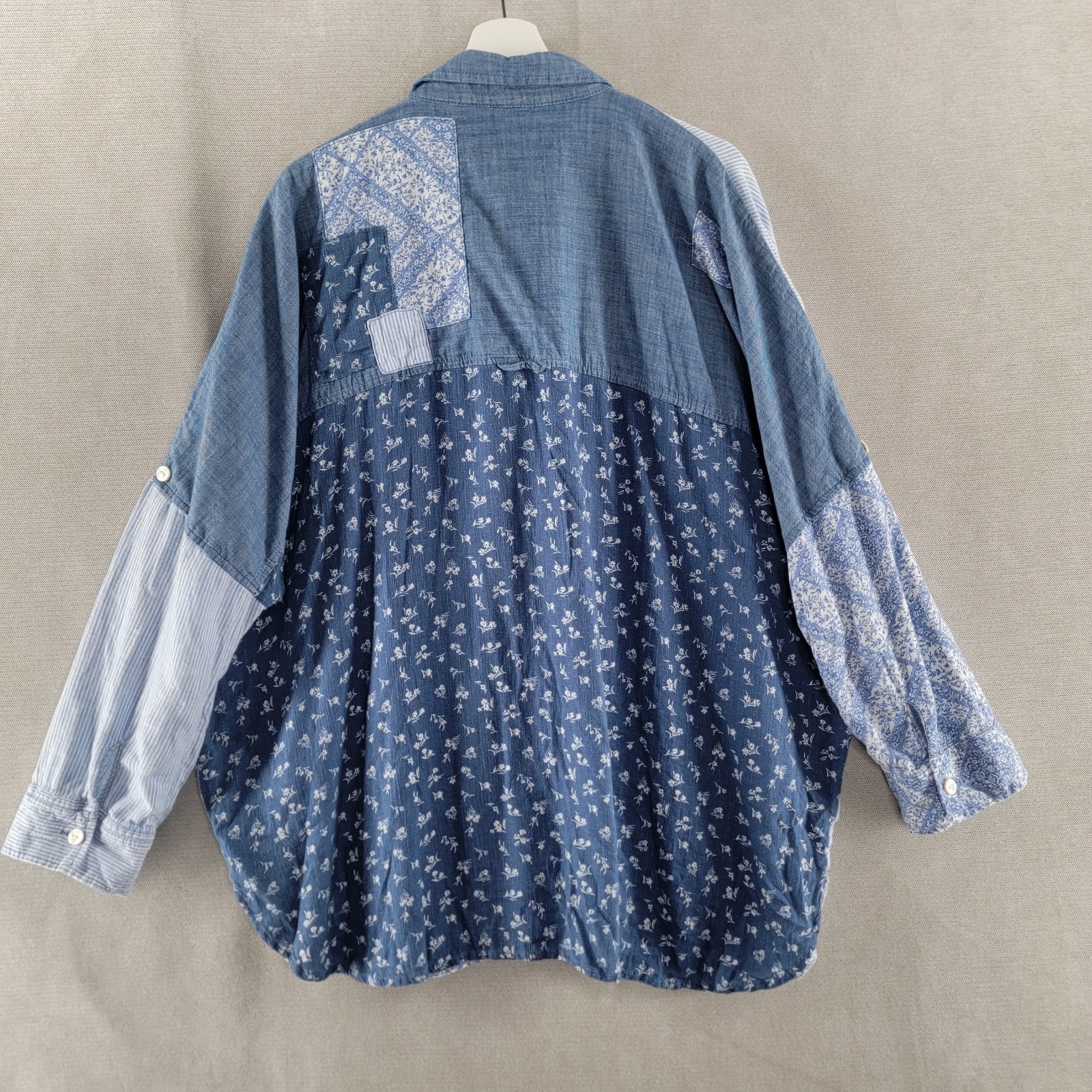 American Eagle Womens Top Oversize Patchwork Size… - image 4