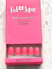 Red Aspen Short Square, Press on Nails, Manicure in a Dash