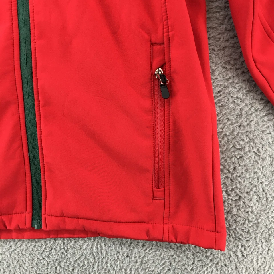 Minnesota Wild NHL Fleece Lined Jacket Mens Small Red Zipped Pockets Mock Neck - Image 3 of 4