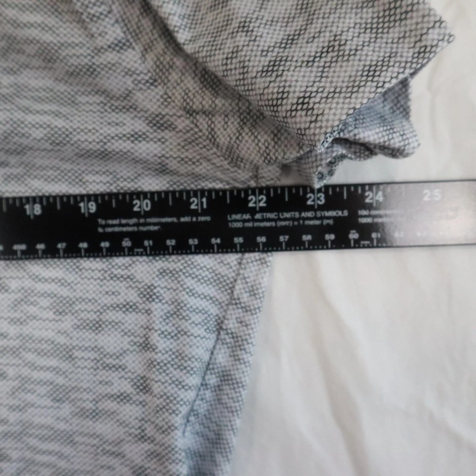 Stone Rose Shirt Mens Medium Casual Button Up Gray Patterned Short Sleeve - Image 3 of 4