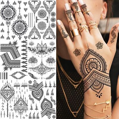 10 Feather Tattoo, Bridal Tattoo, Bridal Tattoos, Temporary Henna Tattoo, Mehndi  Tattoo, Henna Temporary Tattoo, Set of 12 Single Tattoos - Etsy