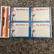 Dr. Seuss Self-Adhesive My Name is: Name Tags 40 per package 2000 New Vintage