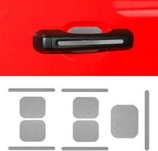 Exterior Door Handle Inserts Cover Trim for 4-Door Jeep Wrangler JL 18+ Silver