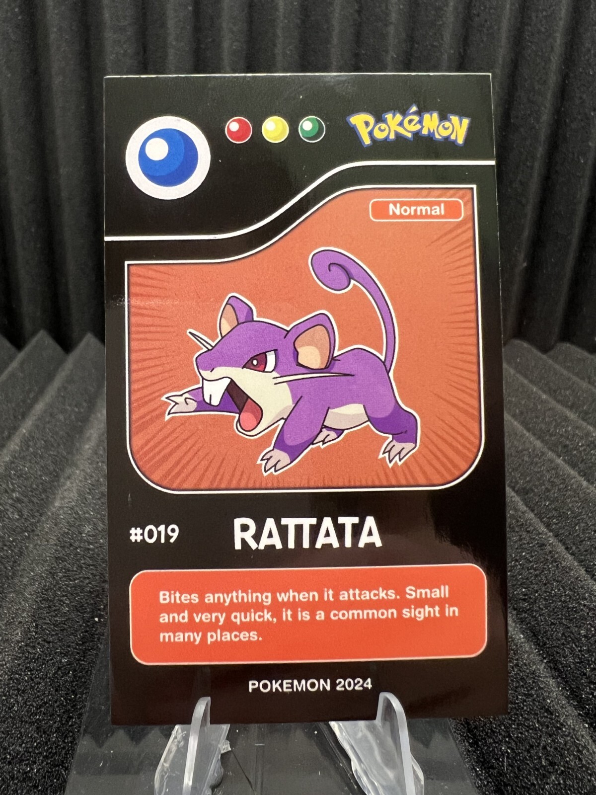 Rattata #19 - Pokedex Black Kanto 2024 - Pokemon Card NM